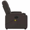 Electric Massage Chair with Lift Assist Dark Brown Fabric