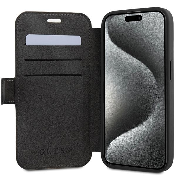 Guess Gubkp15L4Gmggr Iphone 15 Pro 6.1Szary/Grey Book 4G Metal Logo