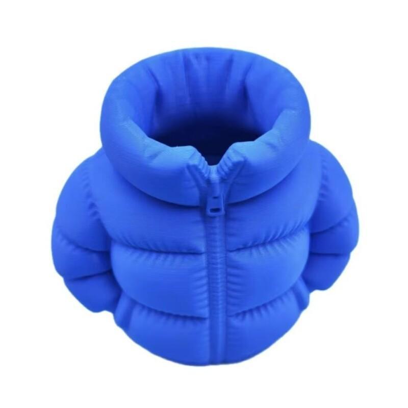 3D Puffer Jacket Shaped Pen Holder Creative Stand Up Desk Storage Pouch Cute Office Stationery Organizer Box For Home