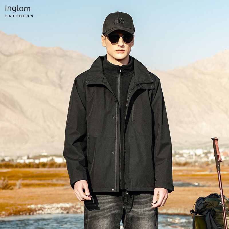 

Yingjuelun Lightweight Detachable Hooded Jacket for Men 2025 Autumn and Winter New Outdoor Workwear Mountaineering Jacket Black XL