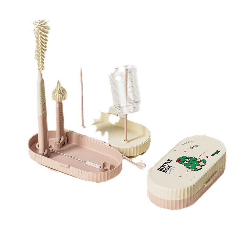 6-in-1 Silicone Baby Bottle & Nipple Cleaner with Drain