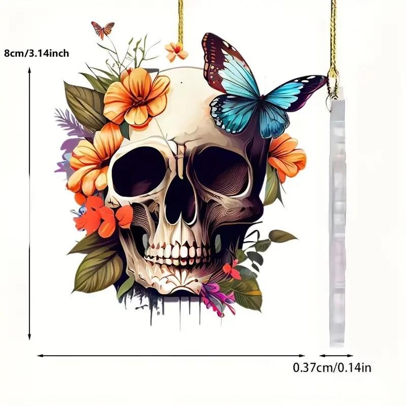 

Acrylic Playful Skull Car Hanging Accessory Perfect For Adding Character To Your Vehicle