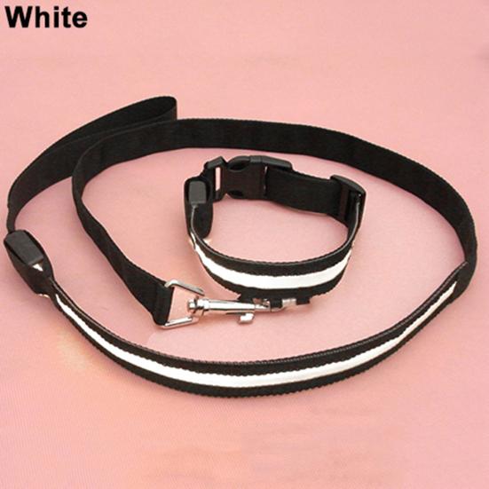 Mode LED Hund Haustier Nacht Sicherheits Halsband Blinkend Leuchtend Nylon Halsband Band