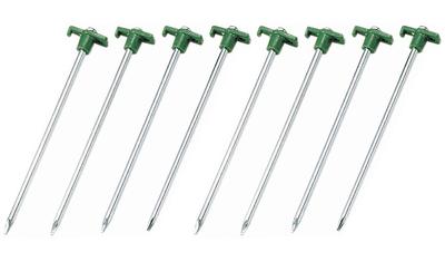 CAPTAIN STAG Kazık [25cm 8'li Set] Çadır brandası parçaları Çelik yuvarlak çubuk çivi kazık UZ-13166