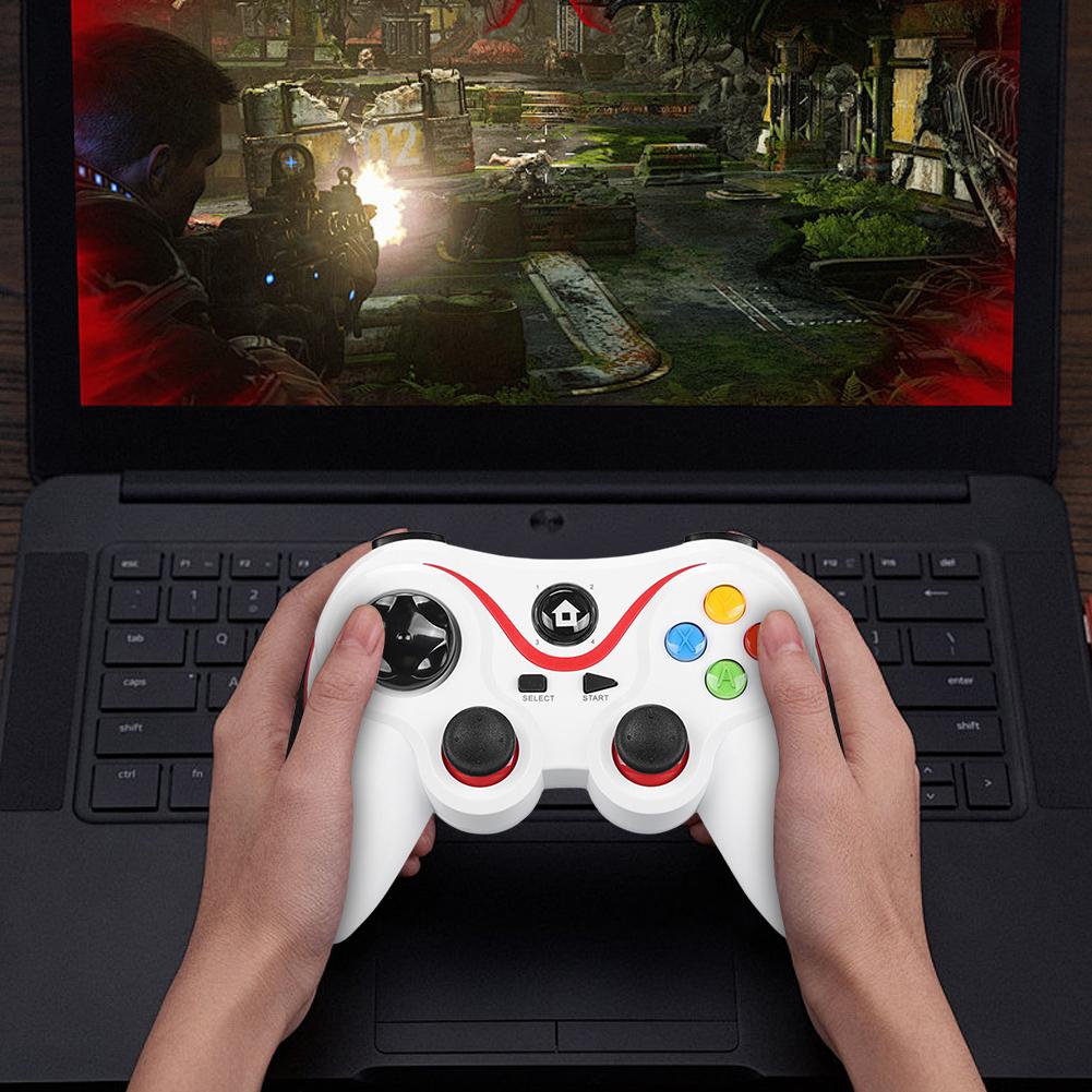 V8 2.4G Wireless Game Controller Controller Gamepad Dual Vibration Gaming Controller for Android/iOS/PC/PS3/Switch/Mobile Phone