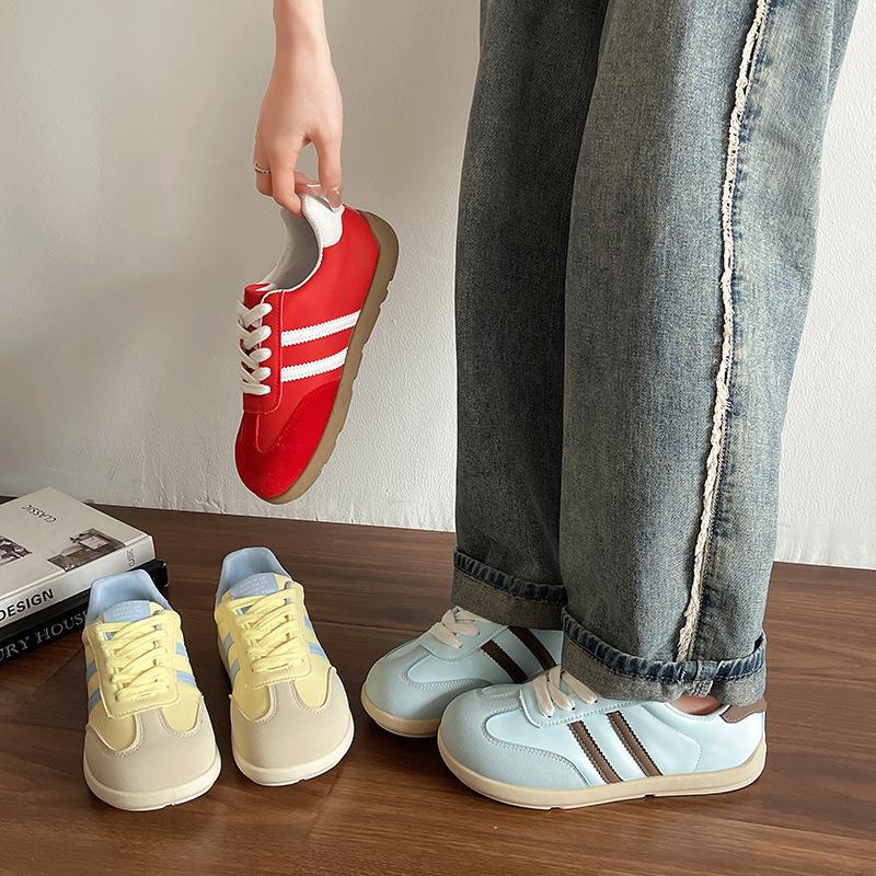 Versatile lace-up thick baseplate shoes women's spring niche fashion sports shoes casual retro