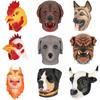 Halloween-Maske, Latex-Kopfbedeckung, niedliche Tiermaske der zwölf Sternzeichen, für Bar, Tanzparty und Kostümaufführung