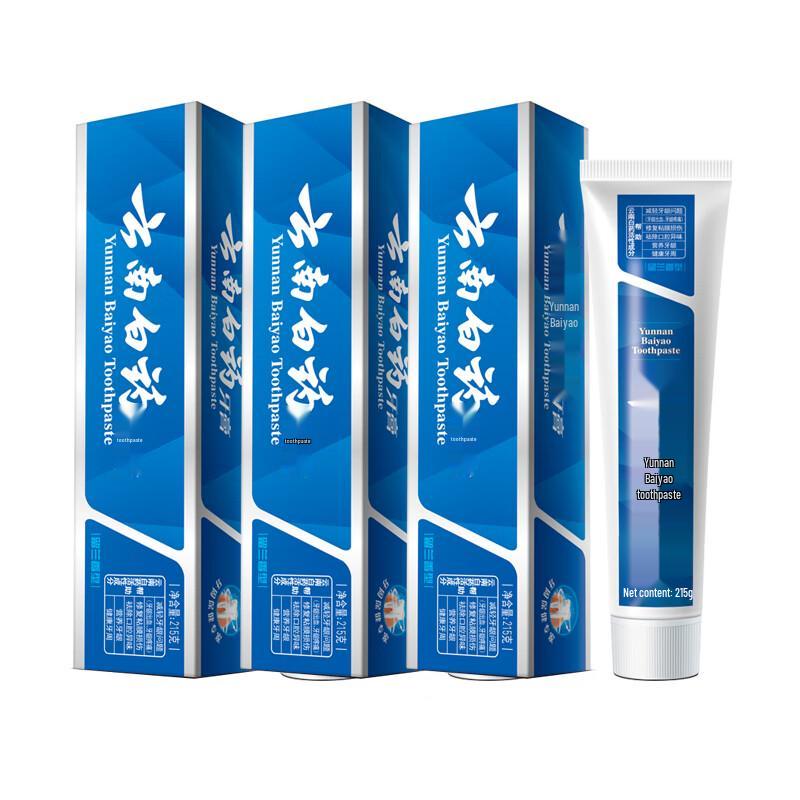 

Yunnan Baiyao Spearmint Toothpaste - 215g x 3 Pack