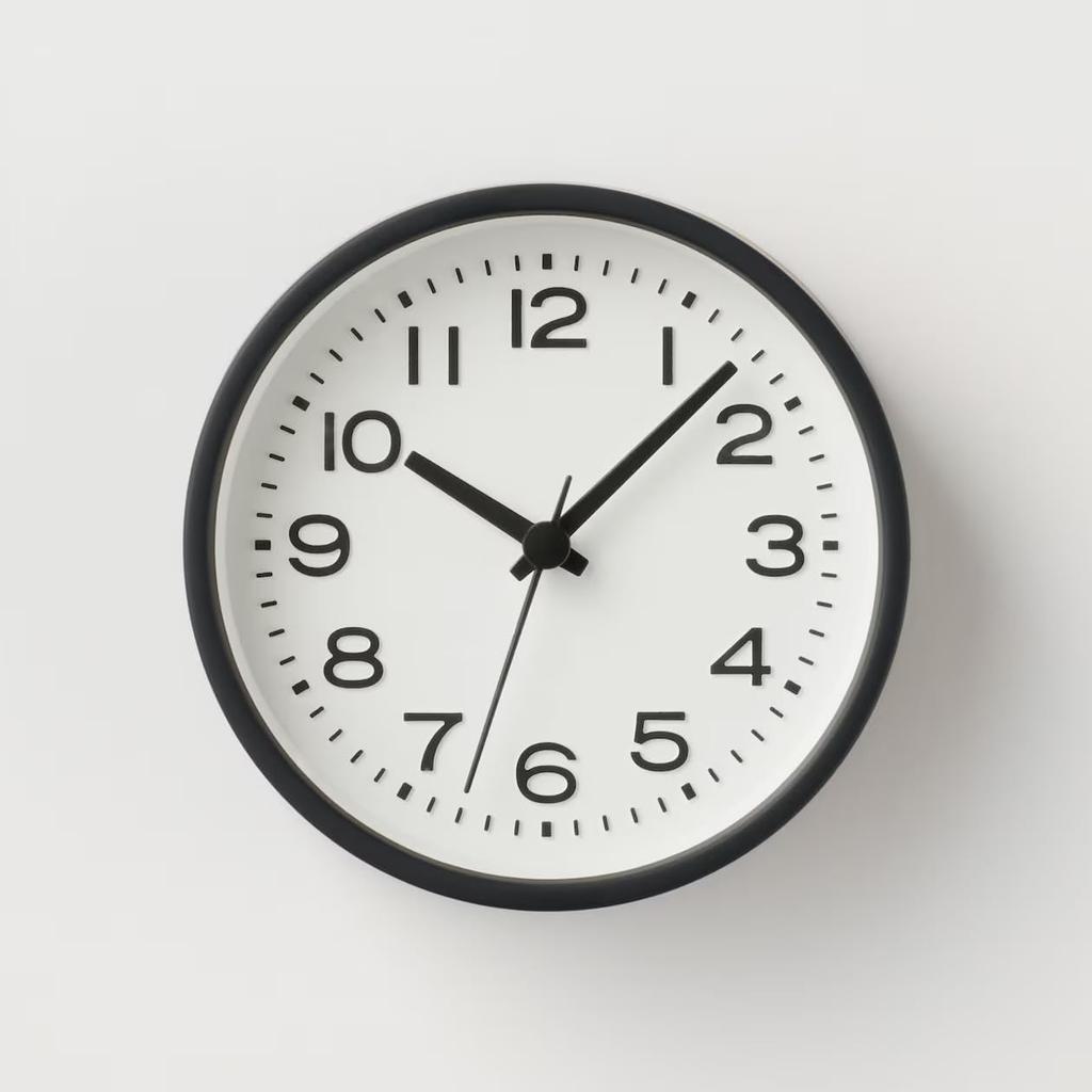 MUJI Analog Clock Small Black 44275719 Width 124 x Depth 54 x Height 130mm (with stand) MJ-ACSB2 (with stand)
