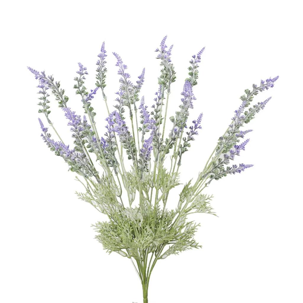 12 Branches/5 Branches Simulated Lavender Plastic Pastoral Design Simulated Flower Branch Lavender Flowers Home Wedding Decor