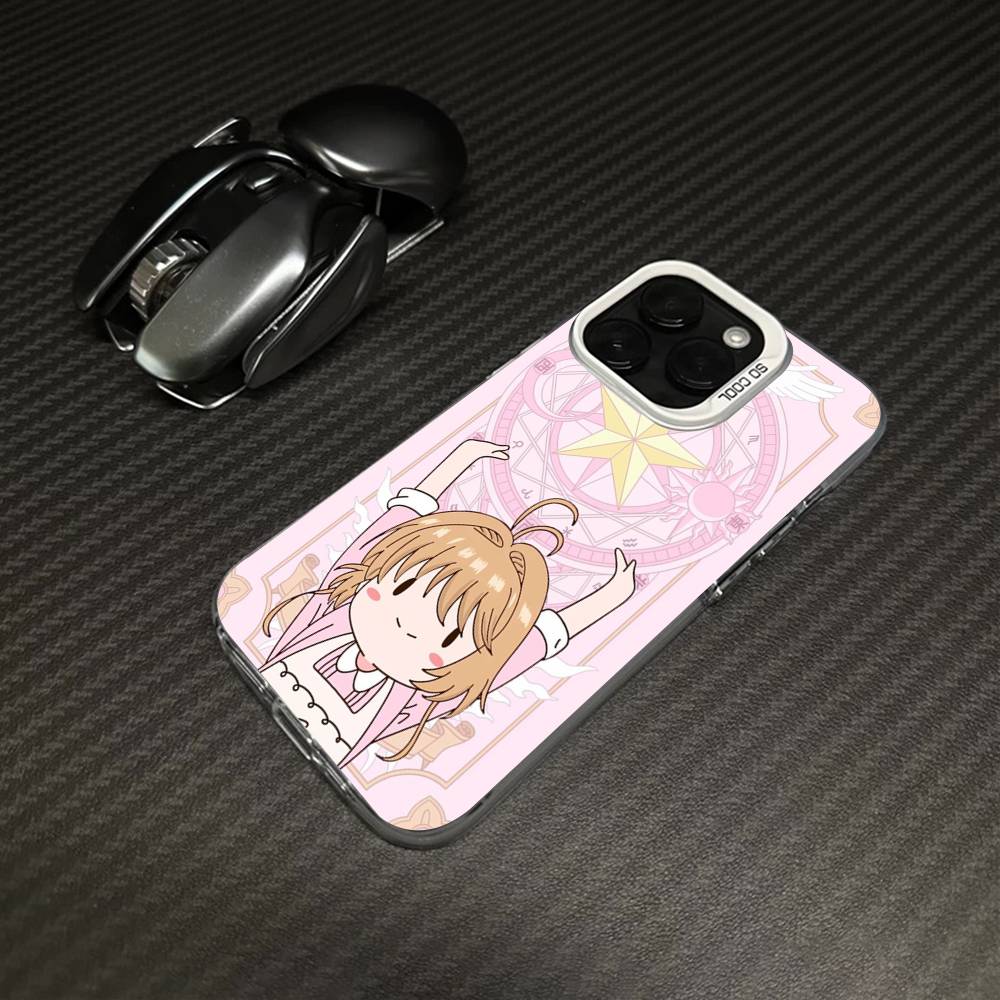 

Чехол для телефона Cardcaptor Sakura C для iPhone 17 16 15 14 11 12 13 Pro Max Plus Pro Цветной Серебристый Чехол iPhone 16