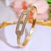 CMM Retro Ladies Colored CZ Zircon Bracelets Bangles Golden Women's Fashion Ethnic Style All-Match Jewelry Hand Accessories