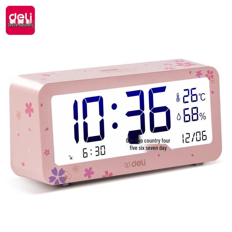 Deli Sakura Season Multifunction Digital Alarm Clock