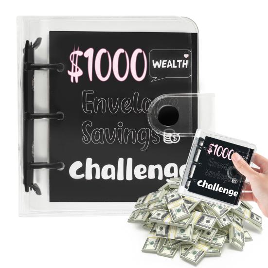 25 Envelopes Money Saving Challenge Binder Mini Cash Saving Budget Book to