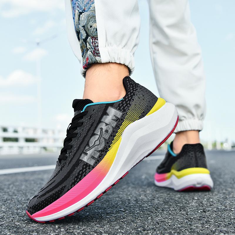 2025 new fashion cushioned running shoes male students springback non-slip casual shoes all round head sports shoes
