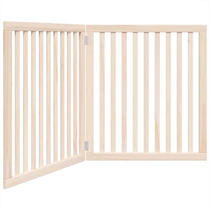 VidaXL Barrière pour chien pliable 2 panneaux 160 cm bois de peuplier, barrière pour animaux de compagnie, barrière de 352242
