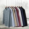 Men’s Chinese Cotton Linen Tang Suit Long Sleeve Frog Button Kung Fu Shirt - Hanfu Zen Meditation Top for Middle-Aged & Elderly (Spring)