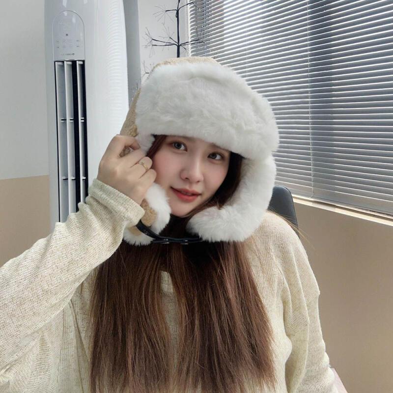 Пушистая шапка-ушанка каштанового цвета (коричневый)