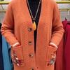 Spring Autumn Women Sweater Cardigan Coats Fashion Embroidered Short Knit Sweater Jacket Outerwear
