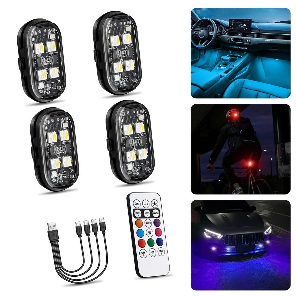 Futwod Strobe Light, Small Warning Light, Strobe, Car LED, Remote