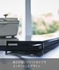 Yamazaki Exhaust Vent Cover, Flat Type, W60, Black, Approx. W63 x D10 x H2.5cm, Tower, Slim, Oil Splash Guard, Easy to Clean, 5735