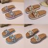 Summer Women Ethnic Style Flat Wooden Slippers With Rubber Sole For Beach Wear