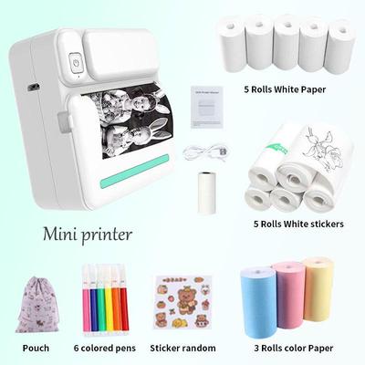 Compact Thermal Printer for Students - Mini Photo & Label Printing with Wireless Connection