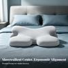 Cervical Support Pillow with Ice-Silk Cover Contoured for Bedroom, Back Sleepers