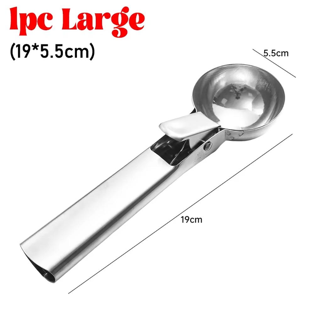 1Pcs Stainless Steel Ice Cream Spoon Multi-Function Ice Cream Scoop Creative Rebound Snowball Maker Home Kitchen Tools