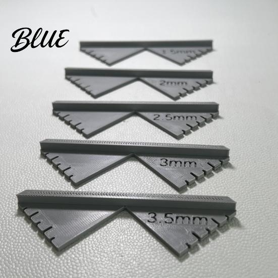 Bookbinding Corner Cutting Hardened Plastic Jigs Tools Binding Jig 5Pcs/Set 1.5mm 2mm 2.5mm 3mm 3.5mm Measurement Rulers for Album