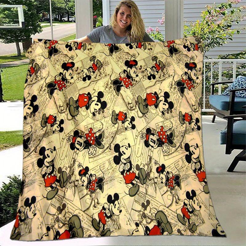 Coperta Cartone Animato di Topolino e Minnie: Adorabile, Caldo e Perfetto per la Decorazione della Casa Soggiorno, Viaggio e Tutte le Stagioni