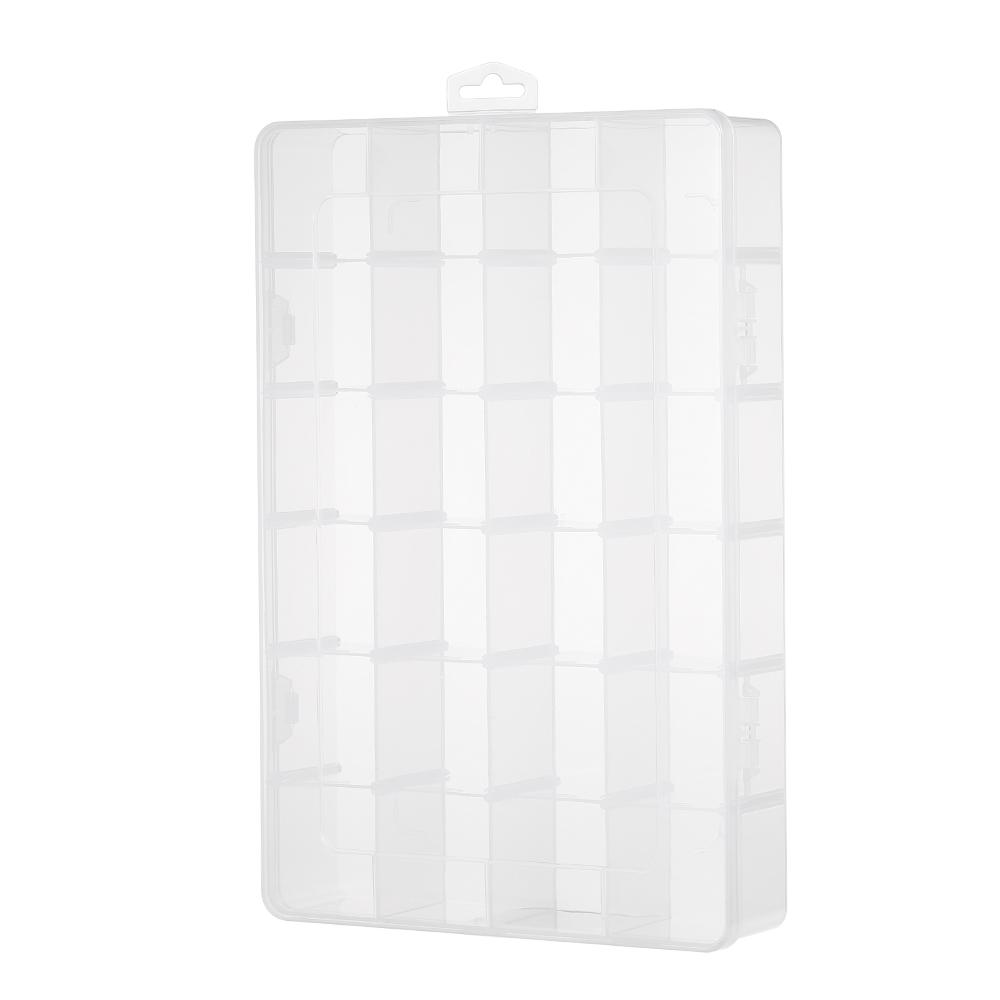 Transparent Large 24 Grids Adjustable Plastic Storage Containers Jewelry Bead Bathroom Accessories Tools Organizer Box