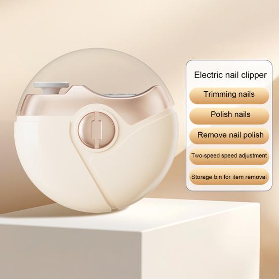 2-In-1 Multi-functional Electric Nail Adults Seniors Trimmer 2 Speed Automatic Nail Clipper Kids Baby Manicure Grinding