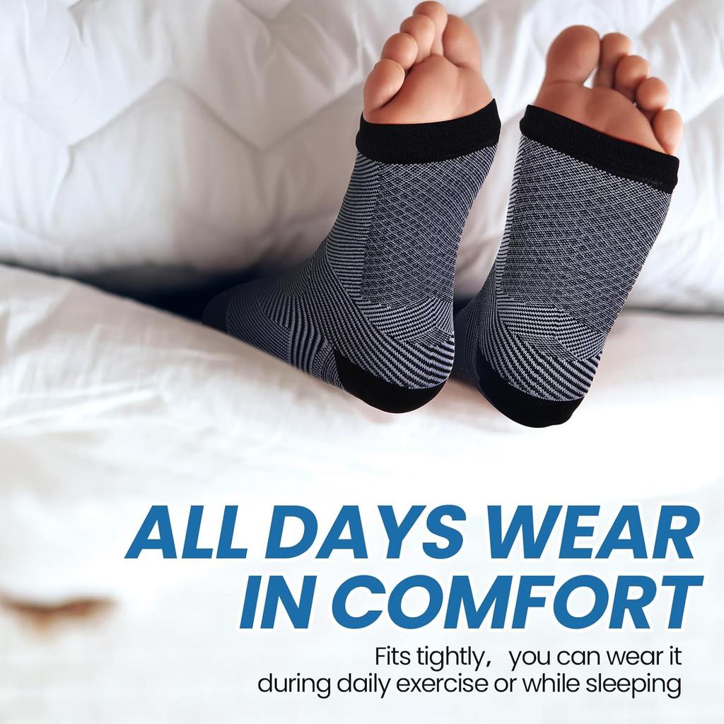 1Pair Plantar Fasciitis Relief Compression Socks For Women And Men,Moisture Wicking,Open Toe,Improve Circulation,Reduce Swelling