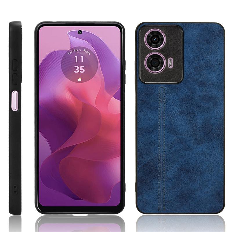 Stitching Fabric Leather Texture Case for Motorola Moto G17 Power G15 G85 G34 G54 G84 G14 G24 Cover Coque Shell Fundas
