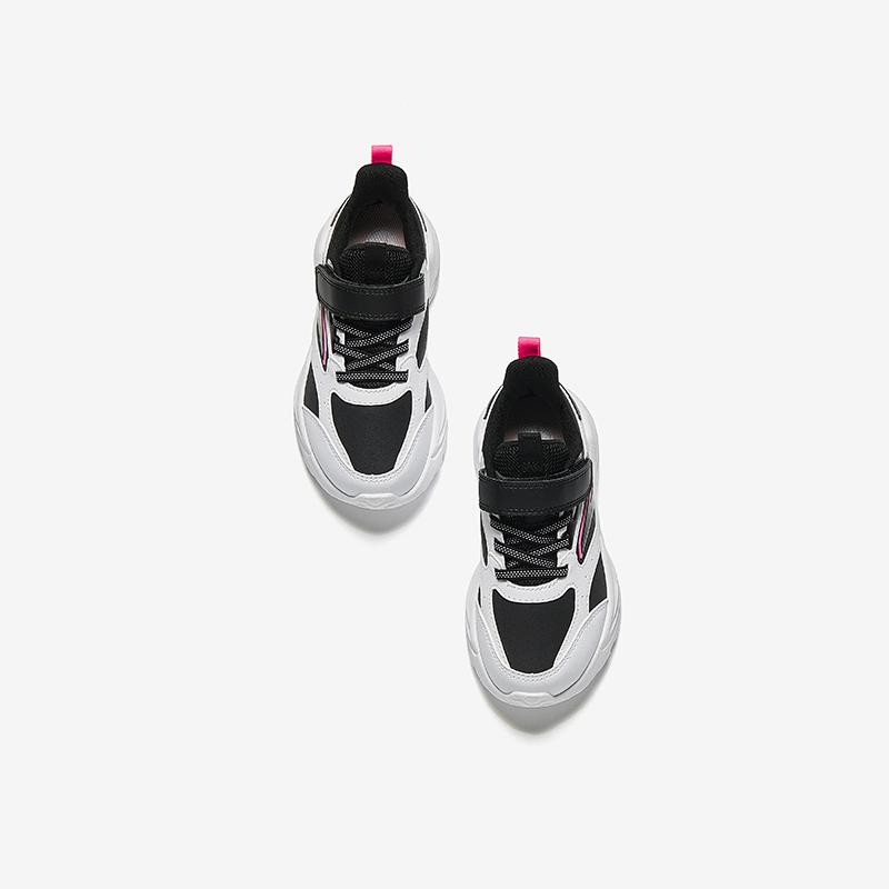 Anta Kids Synthetic Leather Fabric Running Series Trendy Comfortable Versatile Lightweight Shock Absorption Low Top Kids Running Shoes A22439925