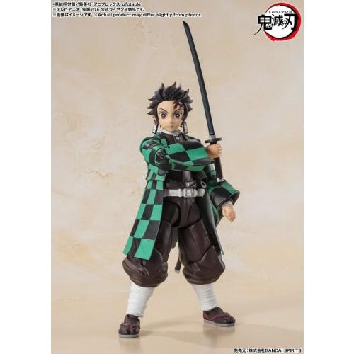 TAMASHII NATIONS S.H.Figuarts Demon Slayer: Kimetsu No Yaiba Tanjiro Kamado, Approximately 140mm, PVC & ABS Painted Action Figure