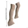Figure Skating Leg Warmers Cable Knit Long Socks Lightweight Sleeve Over Knee High Footless