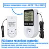 AC120-240V Temperature Controller Socket Fully Functional Thermostat Timer Switch Accuracy Heating Cooling Regulator Thermometer