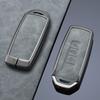 Styling Mouldings Leather Car Key Cover Case for VW Volkswagen Touareg 2018 2019 2020 2021 3 Buttons Keyless Entry Remote Protec