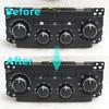 Car Maintenance Black AC Button Repair Button Repair Decals Black Overlay Control Cell Fitment High Grade Vinyl