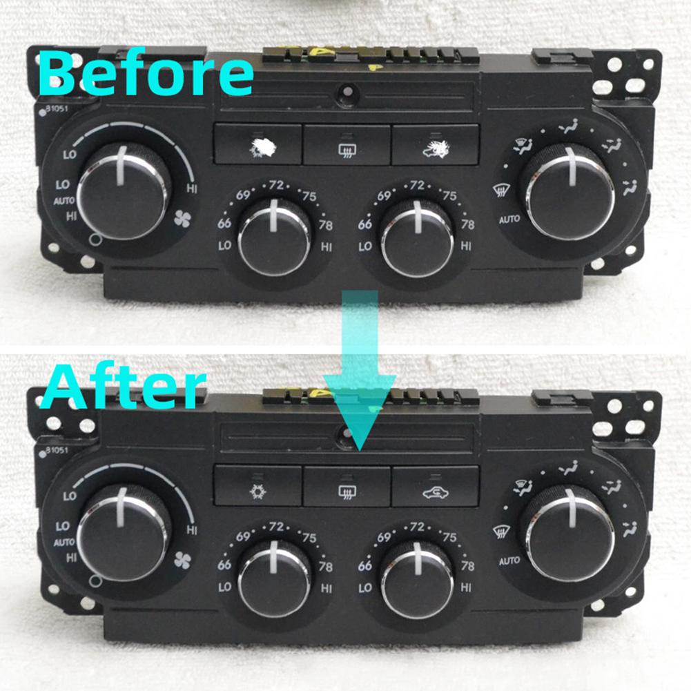 Car Maintenance Black AC Button Repair Button Repair Decals Black Overlay Control Cell Fitment High Grade Vinyl