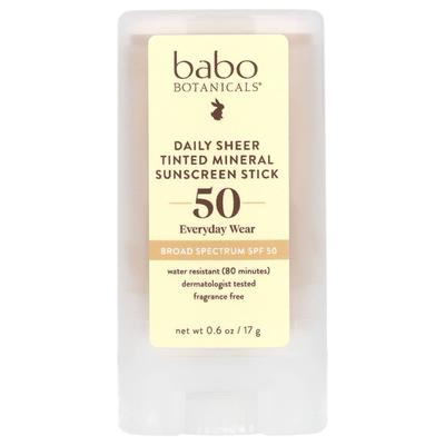 Daily Sheer Tinted Mineral Sunscreen Stick, Spf 50, Fragrance Free, 17G(0.6Oz)