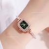 Elegant Adjustable Steel Quartz Women Wristwatch Luxury Fashion Diamond Crystal Watch Small Square Dial Women's Watches