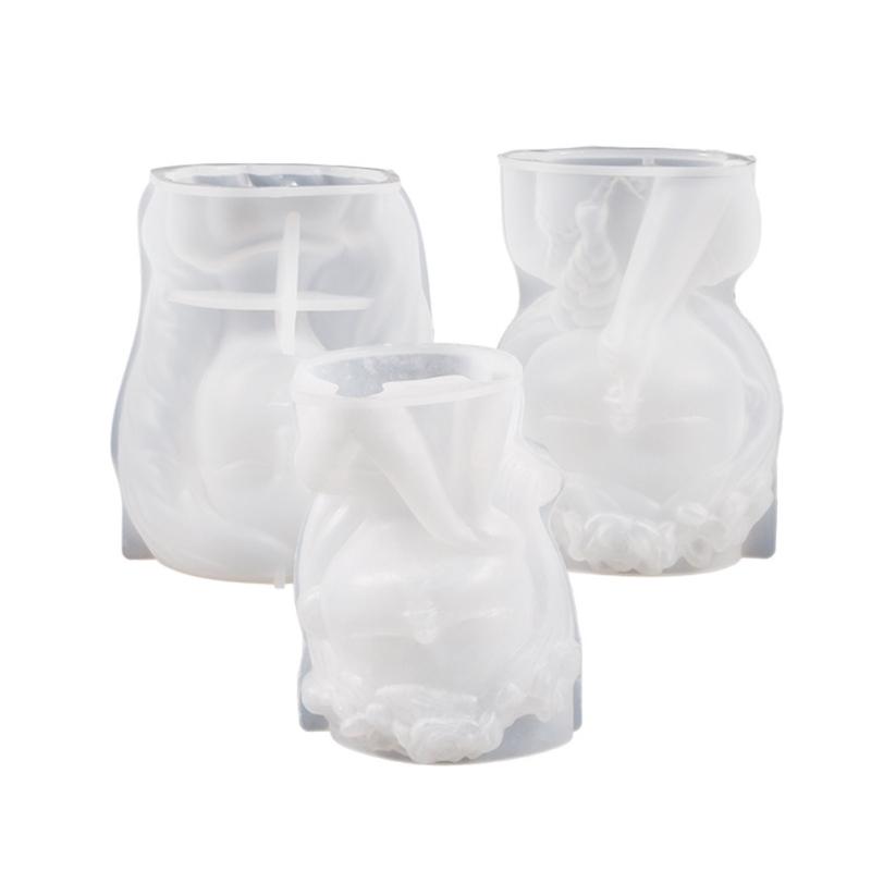 Flower Pot Silicone Mold 3D Girl Succulent Planter Concrete Mold DIY Craft Vase Resin Epoxy Mold DIY Pen Holder Decor