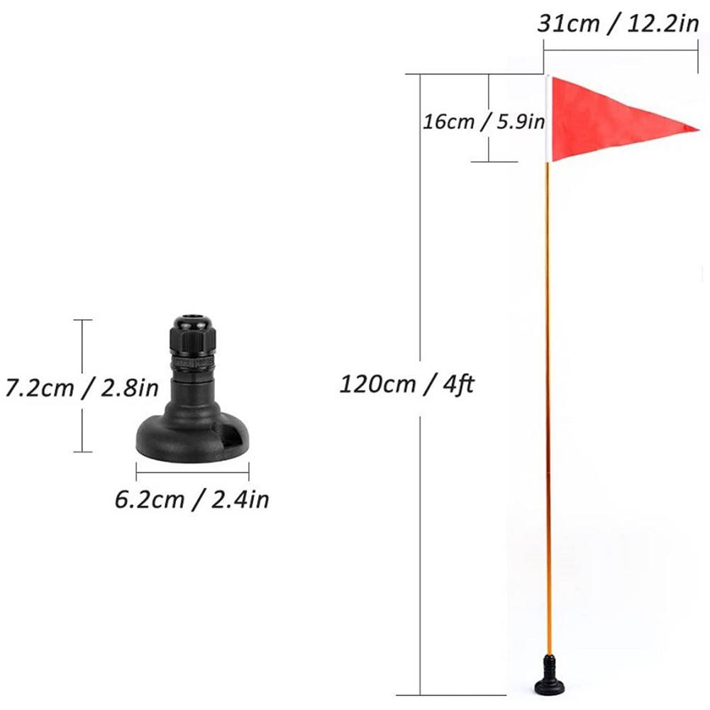 Foldable Boat Flag Mount Set DIY Accessories Kayak Flag Rod Holder Mount Tear  Adjustable Pole for Fishing Canoe Yacht