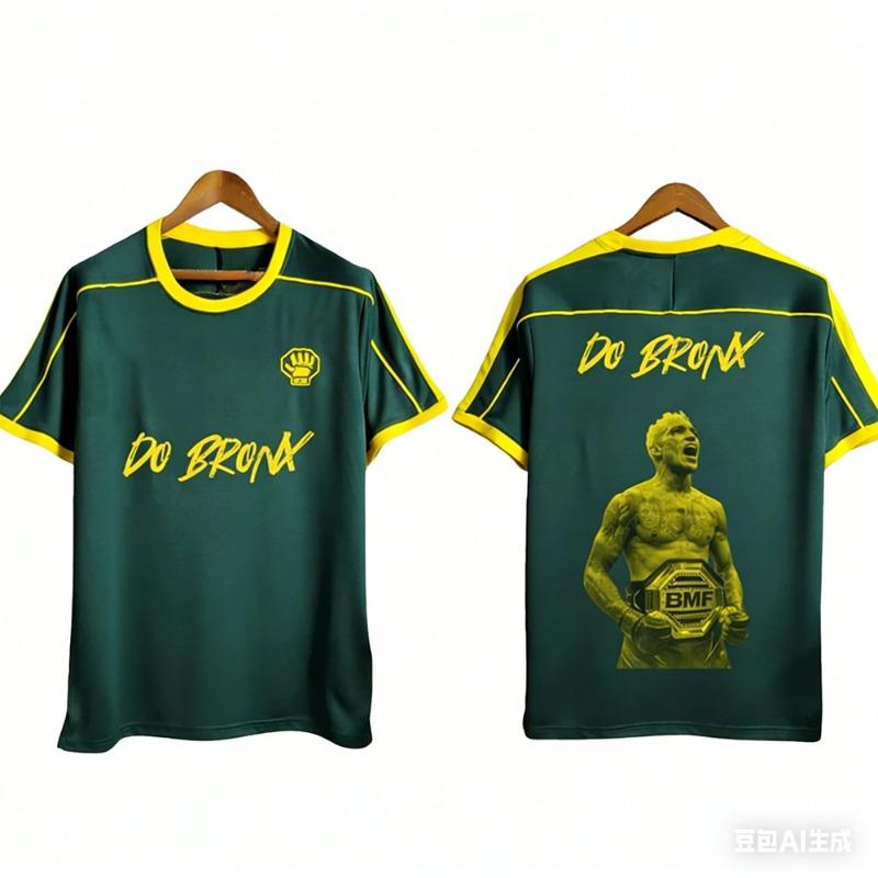 Hengyuan48 Zomer Nieuw MMA Charles Oliveira Speciale Editie BMF Kampioen Voetbalshirt Heren Oversized Ademend Sneldrogend Sport T-shirt S