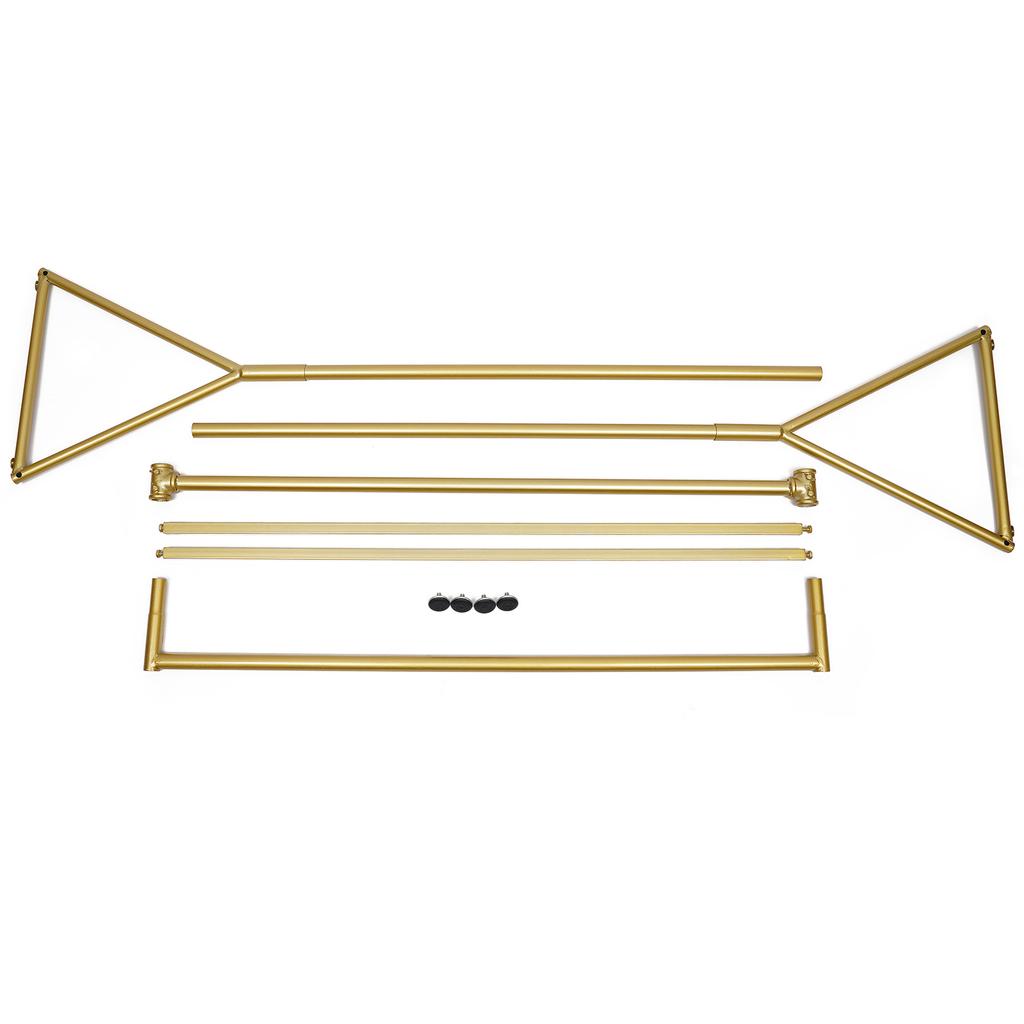 Stylish 2-Tier Garment Rack, Apparel Organizer, Clothing Display Stand for Boutique, Home, or Closet, Freestanding Apparel Rack