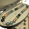 14Mm Large Particle National Style Retro Malachite Green Ink Blue Base Color Artificial Tahitian Bead Necklace