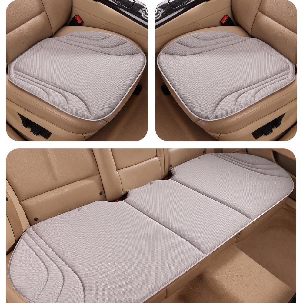 Breathable Car Seat Cushion Latex Car Seat Cover Suede Seat Protector Pad All-Season светло-серый